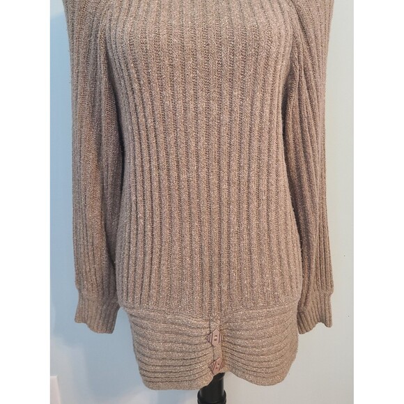 Vtg Raoul Women M Silk/Angora Rabbit Brown Knit Sweater Shoulder Pads Soft Cozy - Picture 5 of 12